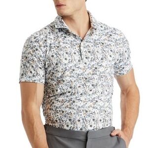 G/FORE XL Tech Jersey Polo Short Sleeve in Botanic Garden - Floral Bird Print